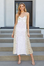 Load image into Gallery viewer, 3643-EYELET SMOCKED FLORAL BEADED MAXI DRESS
