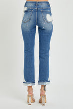 Load image into Gallery viewer, 4362- RISEN HIGH RISE BLEACHED SPOT WASH SLIM STRAIGHT
