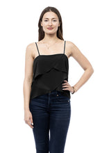 Load image into Gallery viewer, 3505-Square Neck Chiffon Top-black
