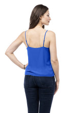 Load image into Gallery viewer, 3506-Square Neck Chiffon Top-CAPRI BLUE
