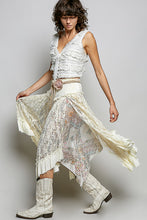 Load image into Gallery viewer, 5903- POL HIGH LOW SKIRT-CREAM
