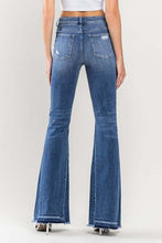 Load image into Gallery viewer, 3845-HIGH RISE DISTRESSED PANEL FLARE JEANS
