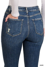 Load image into Gallery viewer, 3576-DISTRESSED HEM ANKLE SKINNY DENIM PANTS
