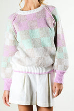 Load image into Gallery viewer, 3928-LONG SLEEVE COLOR BLOCK SWEATER
