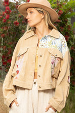 Load image into Gallery viewer, 3934-Contrast button down corduroy jacket-BEIGE
