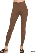 Load image into Gallery viewer, 5452-Premium Microfiber Full Length Leggings-BROWN

