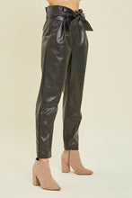 Load image into Gallery viewer, 3794-SOFT STRETCHY FAUX LEATHER PAPER BAG PANTS
