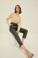 Load image into Gallery viewer, 3794-SOFT STRETCHY FAUX LEATHER PAPER BAG PANTS
