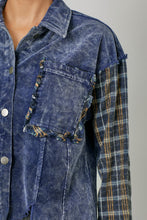 Load image into Gallery viewer, 5765-Plaid Corduroy Jacket-BLUE
