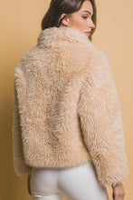 Load image into Gallery viewer, 4791-Mid Waist Faux Fur Coat-KHAKI
