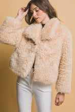 Load image into Gallery viewer, 4791-Mid Waist Faux Fur Coat-KHAKI
