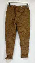 Load image into Gallery viewer, 4513-RHINESTONE SIDE STRIPE CRINKLE JOGGER-TOBACCO
