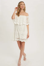 Load image into Gallery viewer, 4447-Off the Shoulder Lace Dress-IVORY
