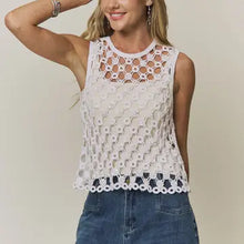 Load image into Gallery viewer, 6265- Sequin Circular Crochet Net Top
