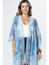 Load image into Gallery viewer, 6227- Moonshadow Paisley Kimono-LT. BLUE

