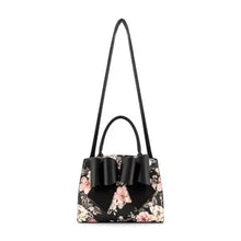 Load image into Gallery viewer, 6477- Rosalie Bow Top Handle Satchel Bag-Floral Print
