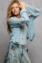 Load image into Gallery viewer, 5797- POL  Button Down Pocket Front Hoodie-BLUE
