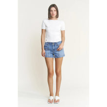 Load image into Gallery viewer, 5880- MICA-High Rise Wide Leg Shorts-CHAR BLU
