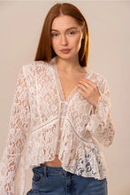 Load image into Gallery viewer, 5945- V-Neck Peplum Lace Blouse
