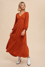 Load image into Gallery viewer, 3813-LACE INSET MAXI DRESS-CAMEL
