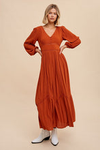 Load image into Gallery viewer, 3813-LACE INSET MAXI DRESS-CAMEL
