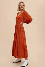 Load image into Gallery viewer, 3813-LACE INSET MAXI DRESS-CAMEL
