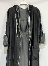 Load image into Gallery viewer, 4511-SEQUIN WINGS AND HEART RAW EDGE CARDIGAN HOODIE
