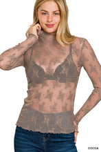 Load image into Gallery viewer, 6628-Lace See-through Layering Top-COCOA
