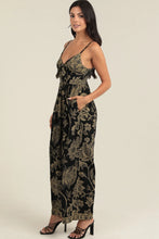 Load image into Gallery viewer, 5836-Tie Bust Wide Leg Jumpsuit-BLACK
