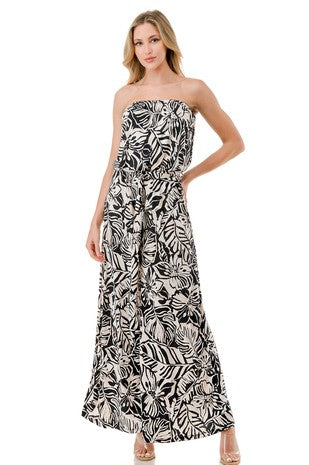 5433-Wide Leg Jumpsuit W/ Ring Belt