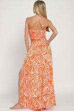 Load image into Gallery viewer, 3992-TUBE SMOCKED TOP &amp; HIGH WAISTED MAXI SKIRT SET
