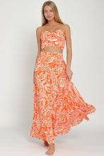 Load image into Gallery viewer, 3992-TUBE SMOCKED TOP &amp; HIGH WAISTED MAXI SKIRT SET
