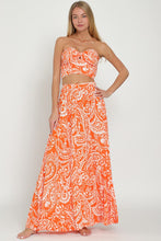 Load image into Gallery viewer, 3992-TUBE SMOCKED TOP &amp; HIGH WAISTED MAXI SKIRT SET
