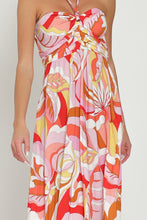 Load image into Gallery viewer, 3991-TUBE SMOCKED MAXI DRESS-PNK/TANGERINE
