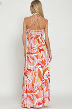 Load image into Gallery viewer, 3991-TUBE SMOCKED MAXI DRESS-PNK/TANGERINE
