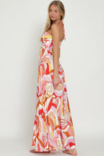 Load image into Gallery viewer, 3991-TUBE SMOCKED MAXI DRESS-PNK/TANGERINE
