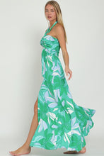 Load image into Gallery viewer, 3995-HALTER TIE BACK NECK SMOCKED MAXI DRESS
