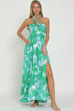 Load image into Gallery viewer, 3995-HALTER TIE BACK NECK SMOCKED MAXI DRESS
