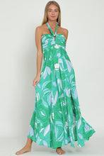 Load image into Gallery viewer, 3995-HALTER TIE BACK NECK SMOCKED MAXI DRESS
