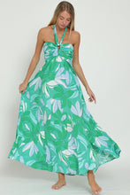 Load image into Gallery viewer, 3995-HALTER TIE BACK NECK SMOCKED MAXI DRESS
