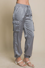 Load image into Gallery viewer, 5620-Satin Full-length Pants With Elastic Waist-GREY
