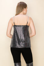 Load image into Gallery viewer, 5693-SEQUIN CAMI TOP WITH THIN STRAPS
