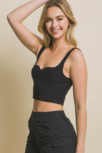 Load image into Gallery viewer, 5154-Knit Crop Sweater Top-BLACK
