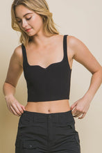 Load image into Gallery viewer, 5154-Knit Crop Sweater Top-BLACK
