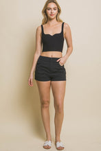 Load image into Gallery viewer, 5154-Knit Crop Sweater Top-BLACK

