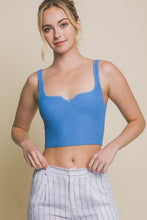 Load image into Gallery viewer, 5155-Knit Crop Sweater Top-BLUE
