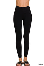Load image into Gallery viewer, 6509- Premium Cotton Full Length Leggings-BLACK
