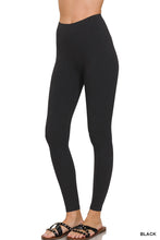 Load image into Gallery viewer, 6509- Premium Cotton Full Length Leggings-BLACK
