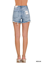 Load image into Gallery viewer, 4108-RAW FRAYED HEM RIPPED DENIM SHORTS-MEDIUM
