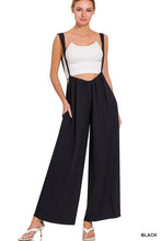 Load image into Gallery viewer, 4178-WOVEN TIE BACK SUSPENDER JUMPSUIT WITH POCKETS
